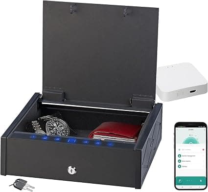 Xcase Coffre-Fort Connecté avec Lecteur d'Empreinte