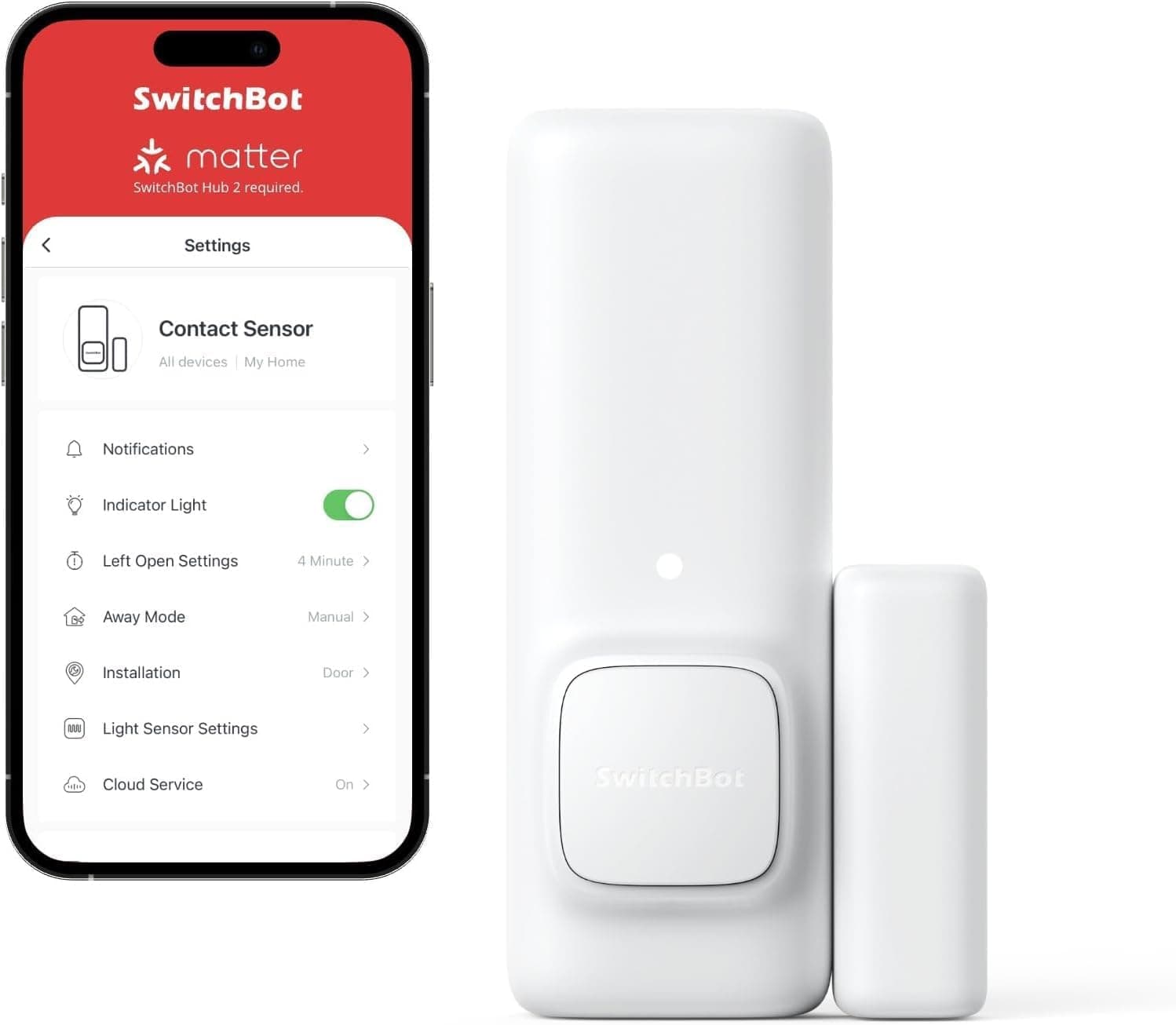 SwitchBot Capteur de Contact d'Alarme de Porte