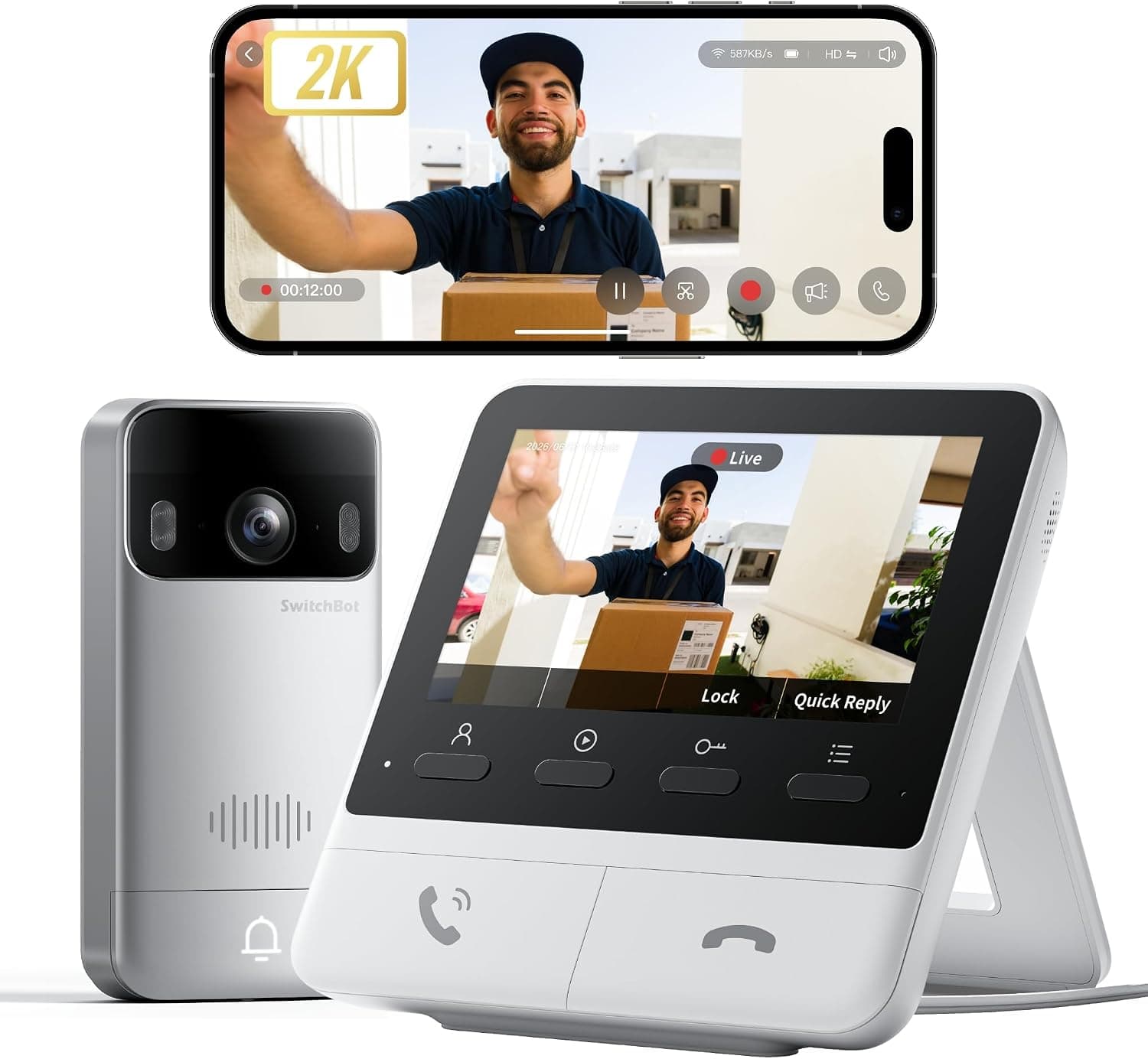 SwitchBot Video Doorbell avec écran