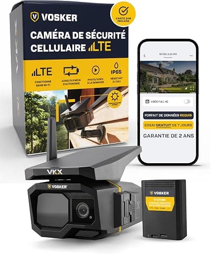 Vosker VKX Caméra 4G Solaire sans WiFi